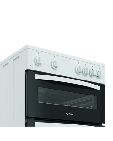 Indesit IDG6GW 60cm Gas Double Cooker - White