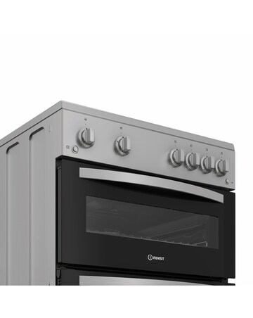 Indesit IDG6GS 60cm Gas Double Cooker - Silver