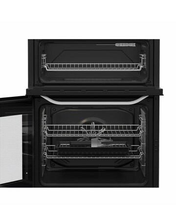 Hotpoint HTE6VDCW 60cm Electric Twin Cooker with Multiflow - White