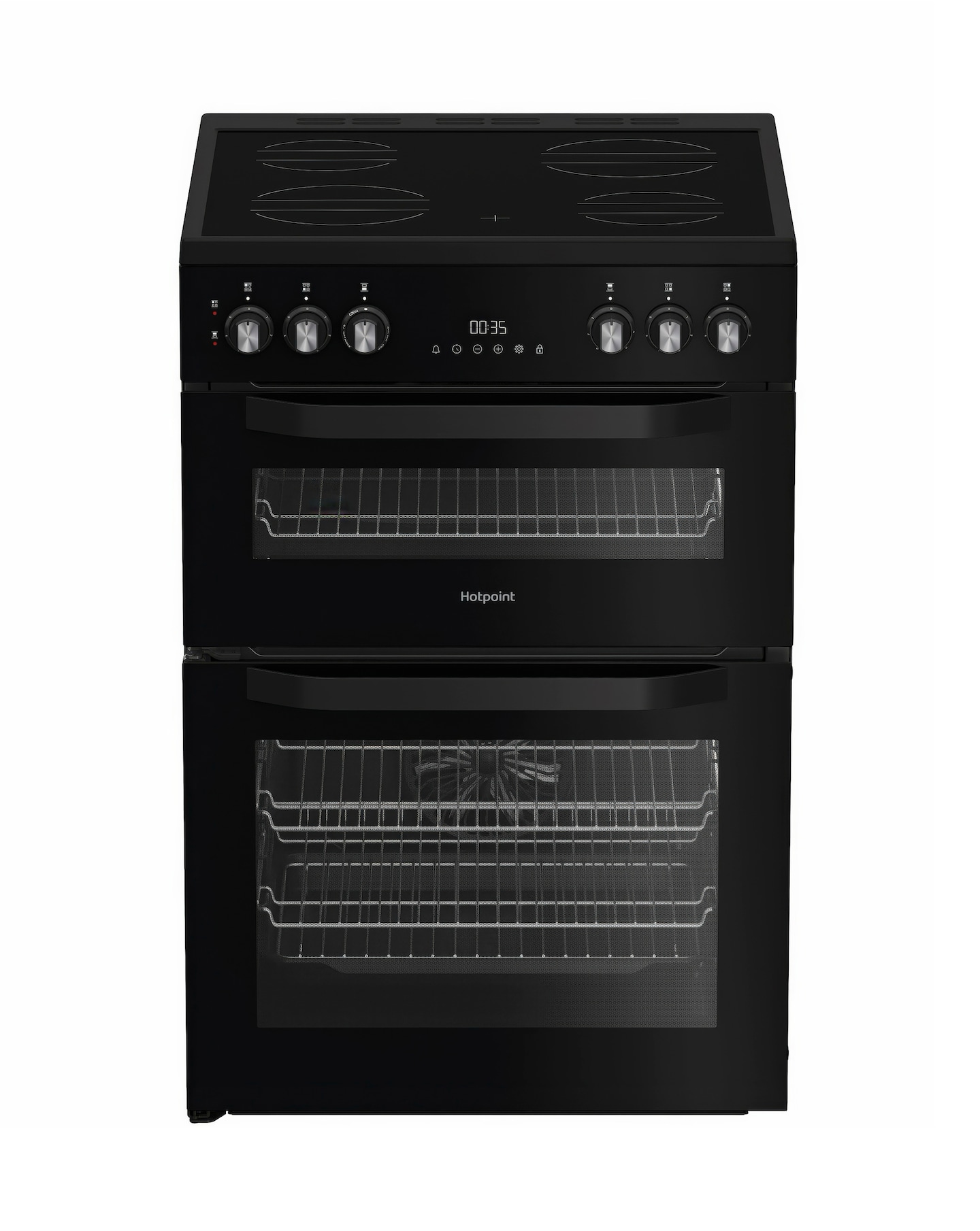 New In - Hotpoint HTE6VDCB1 Twin Cooker - Black