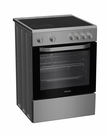 Hotpoint H6V5KMX/UK 60cm Electric Single Cooker with Multiflow - Stainless Steel