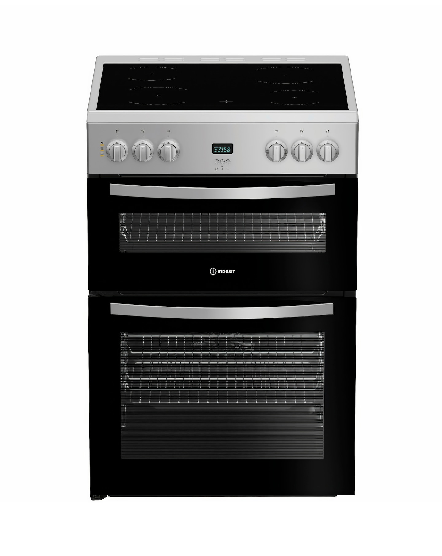 Indesit IDE6VDCS1 Double Cooker - Silver