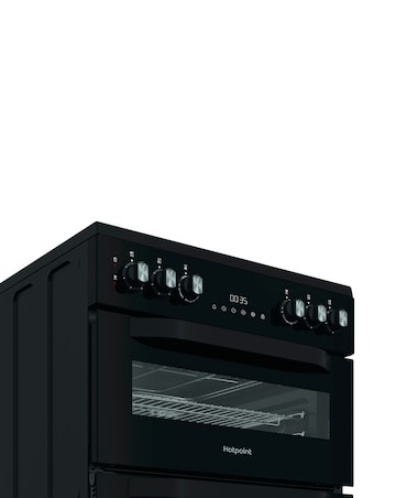 Hotpoint HDE6VDB1 60cm Electric Double Cooker with Multiflow - Black