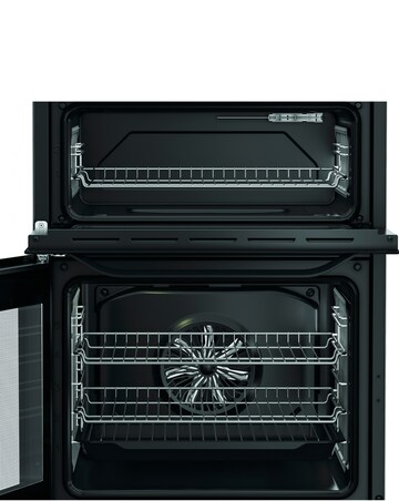 Hotpoint HDE6IDC2B1 60cm Electric Double Cooker with Induction Hob - Black
