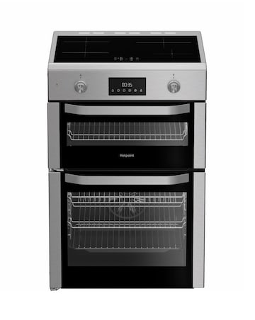 Hotpoint HDE6IDC2X Electric Double Cooker with Induction Hob - Stainless Steel