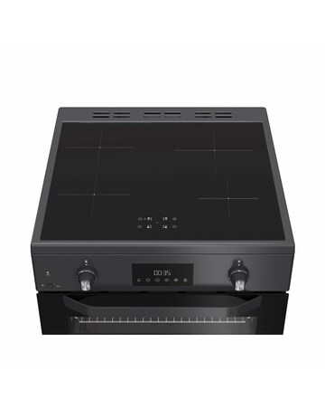 Hotpoint HDE6IDC2SA 60cm Electric Double Cooker with Induction Hob - Anthracite