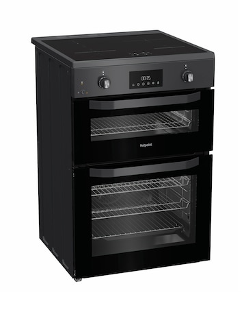 Hotpoint HDE6IDC2SA 60cm Electric Double Cooker with Induction Hob - Anthracite