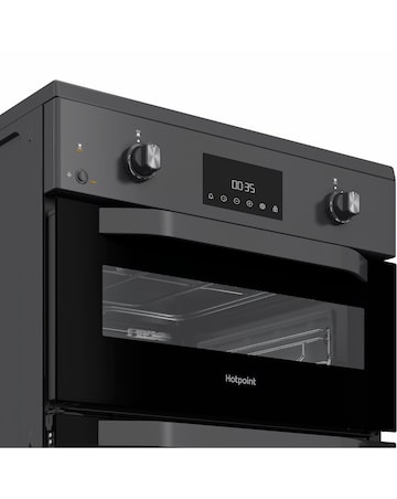 Hotpoint HDE6IDC2SA 60cm Electric Double Cooker with Induction Hob - Anthracite