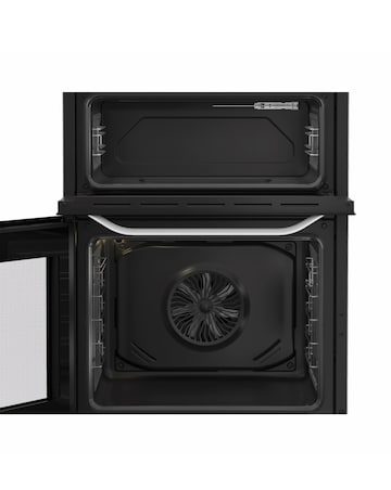 Hotpoint HDD6GDC2W 60cm Dual Fuel Double Cooker with Glass Lid - White