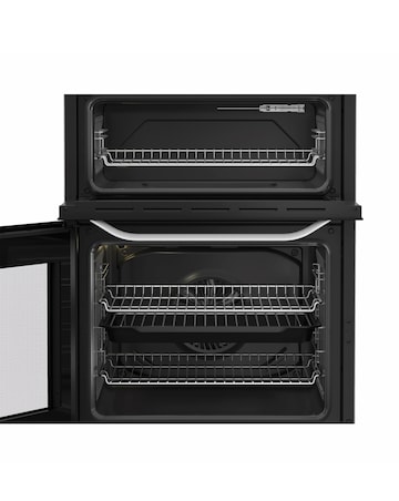 Hotpoint HDD6GDC2W 60cm Dual Fuel Double Cooker with Glass Lid - White