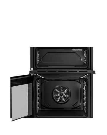 Hotpoint HDD6GDC2WX Dual Fuel Double Cooker with Glass Lid - Stainless Steel