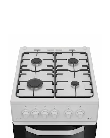 Hotpoint HTG5GCW 50cm Gas Twin Cooker - White + installation