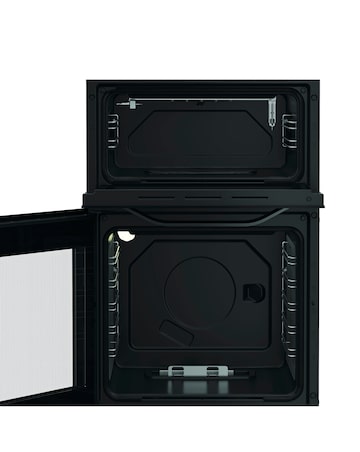 Hotpoint HTG5GCB 50cm Gas Twin Cooker - Black + installation