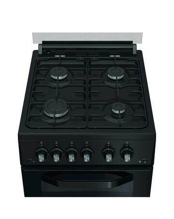 Hotpoint HDG5GCB 50cm Gas Double Cooker - Black + installation