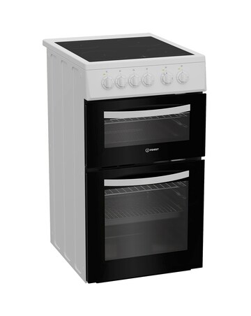Indesit ITE5VMW 50cm Electric Twin Cooker with Ceramic Hob - White Installation