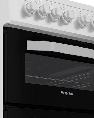 Hotpoint HTE5VCW 50cm Electric Twin Cooker with Ceramic Hob - White Installation