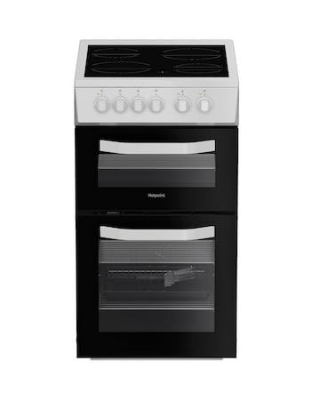 Hotpoint HTE5VCW 50cm Electric Twin Cooker with Ceramic Hob - White Installation