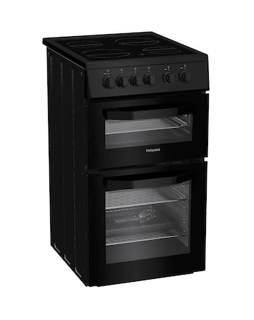 Hotpoint HTE5VCB 50cm Electric Twin Cooker with Ceramic Hob - Black Installation