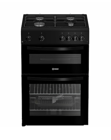 Indesit ITG6GB 60cm Gas Twin Cooker - Black + Installation