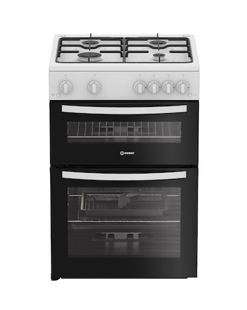Indesit IDG6GW 60cm Gas Double Cooker - White + Installation