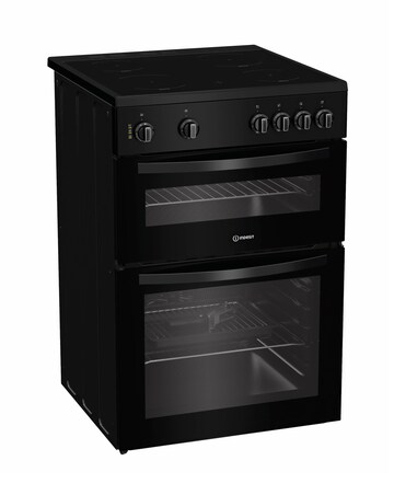 Indesit ITE6VMB 60cm Electric Twin Cooker with Ceramic Hob - Black Installation