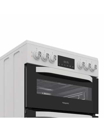 Hotpoint HTE6VDCW 60cm Electric Twin Cooker with Multiflow - White Installation