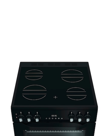 Hotpoint HTE6VDCB1 60cm Electric Twin Cooker with Multiflow - Black + Install