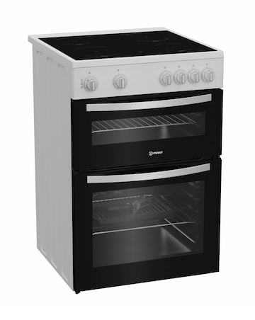 Indesit IDE6VMW 60cm Electric Double Cooker with Ceramic Hob - White Install