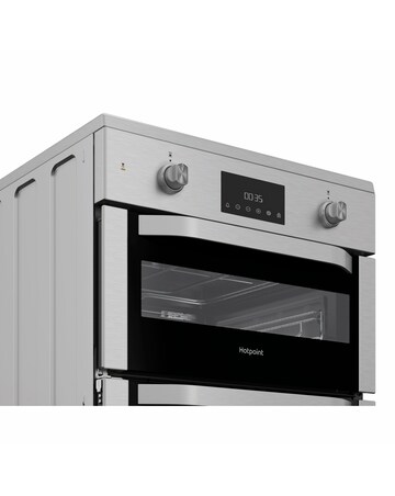 Hotpoint HDE6IDC2X 60cm Electric Double Cooker Induction Hob - Silver + Install