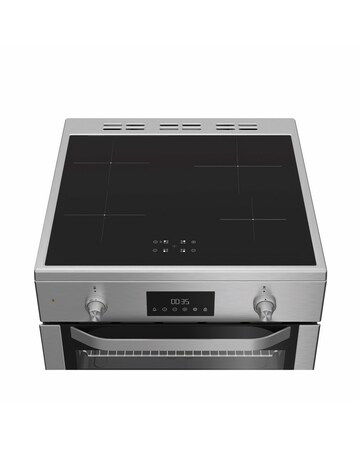 Hotpoint HDE6IDC2X 60cm Electric Double Cooker Induction Hob - Silver + Install