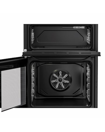 Hotpoint HDD6GDC2B1 60cm Dual Fuel Double Cooker Glass Lid - Black + Install