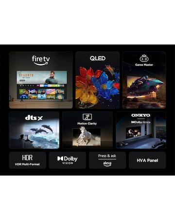 TCL 65T6CUK 65in 4K QLED Fire TV with Freely