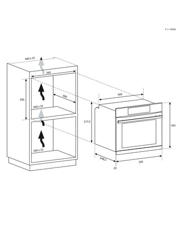 Candy F CM955NRL-C Built-In Electric Single Oven Stainless Steel