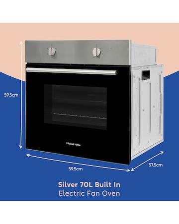 Russell Hobbs RHFEO7004SS 70L Built-In Electric Fan Oven Stainless Steel Install