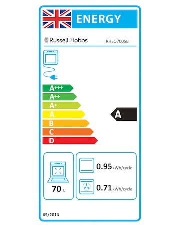 Russell Hobbs RHEO7005B/01 70L Built-In Electric Fan Oven Black Install