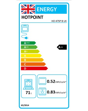 Hotpoint Class 2 HO 475P B UK Built-In Electric Single Oven with Pyrolytic Clean