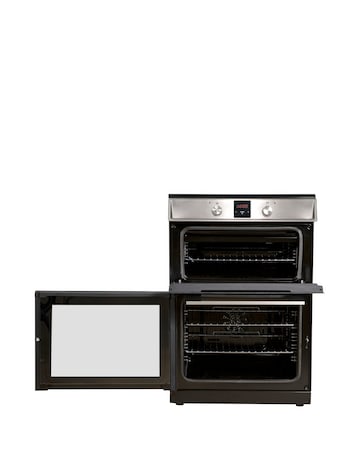 RUSSELL HOBBS 60CM Double Electric Cooker With Induction Hob - Stainless Steel