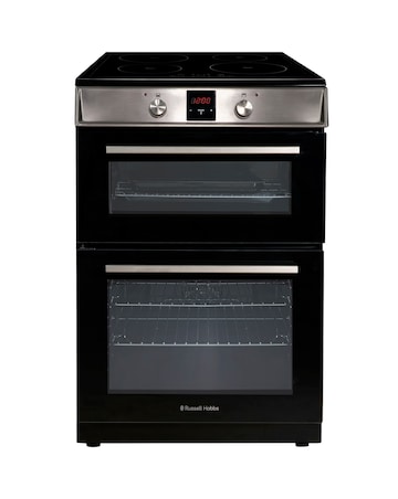 RUSSELL HOBBS 60CM Double Electric Cooker With Induction Hob - Stainless Steel