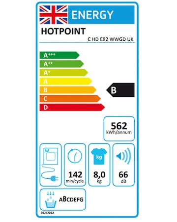 Hotpoint C HD C82 WWGD UK Condenser Tumble Dryer 8kg - White