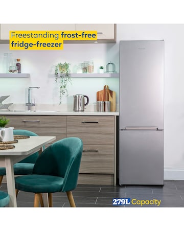 Russell Hobbs RH180FFFF1E1S Frost-free Fridge Freezer Silver + Install