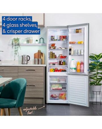 Russell Hobbs RH180FFFF1E1S Frost-free Fridge Freezer Silver + Install