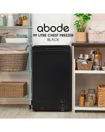 Abode A99CF0E1B Chest Freezer 99L Black + Install
