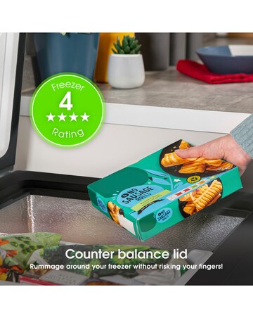 Abode A99CF0E1B Chest Freezer 99L Black + Install