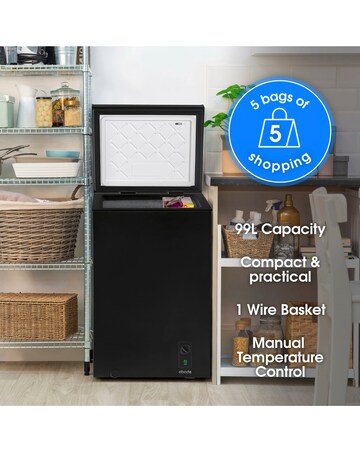 Abode A99CF0E1B Chest Freezer 99L Black + Install