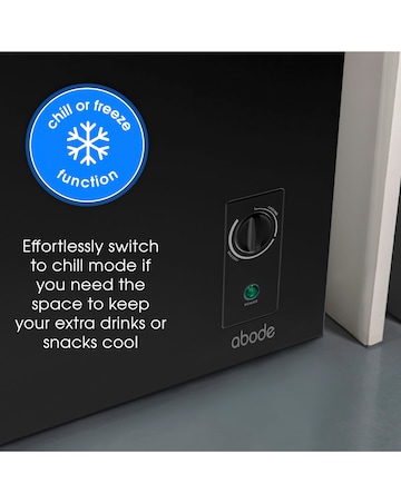Abode A142CF0E1B Chest Freezer 142L Black + Install