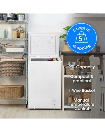 Abode A99CF0E1W Chest Freezer 99L White + Install