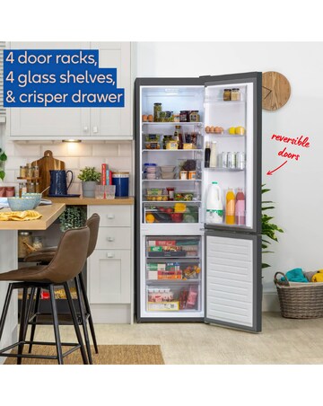 Russell Hobbs RH180FFFF551E1DS 70/30 Fridge Freezer Dark Steel + Install