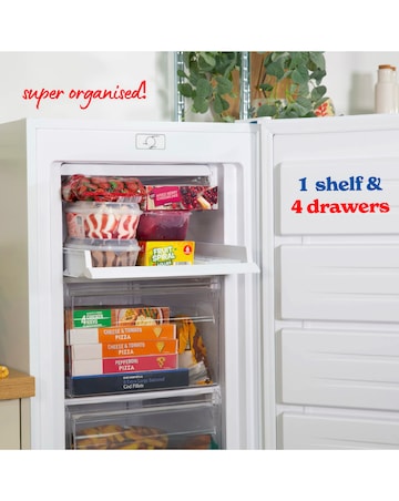 Russell Hobbs RH143FZ552E1W 143cm High Small Upright Freezer - White - E Rated