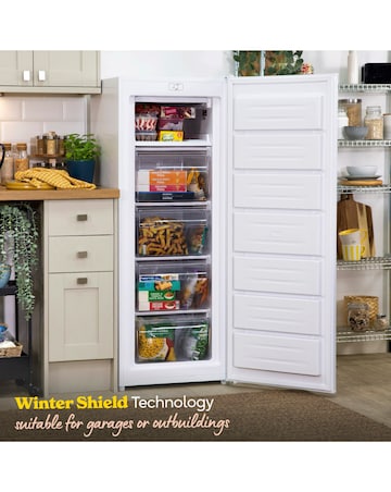 Russell Hobbs RH143FZ552E1W 143cm High Small Upright Freezer - White - E Rated
