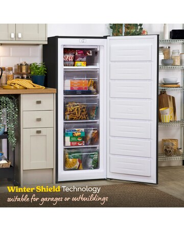 Russell Hobbs RH143FZ552E1B 143cm High Small Upright Freezer - Black - E Rated